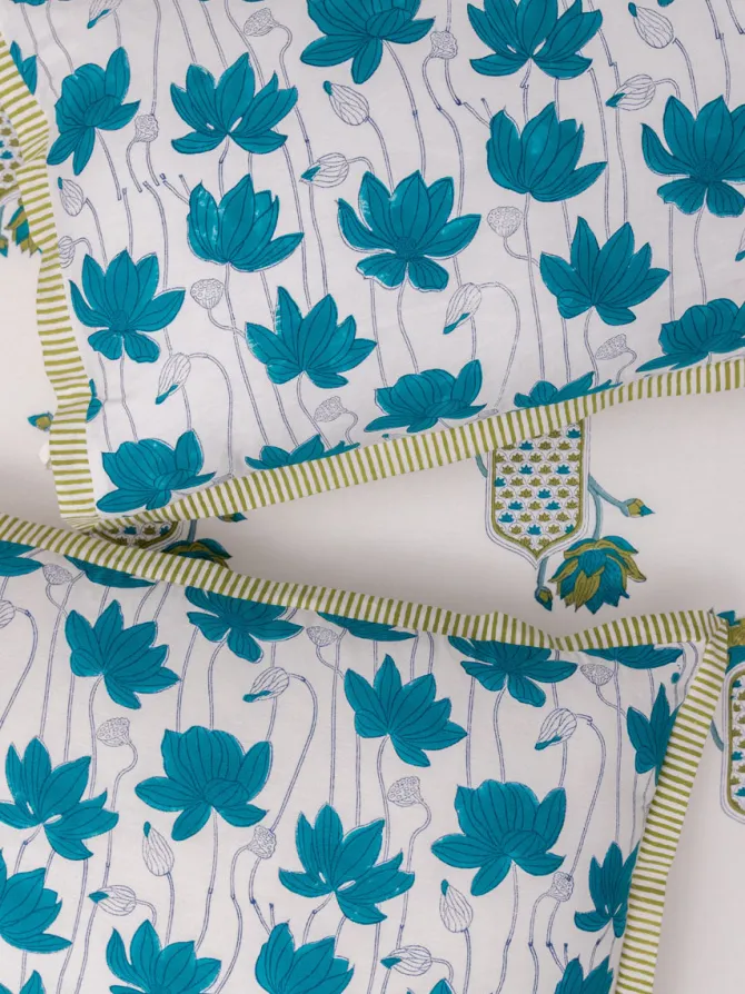 Saagar Hand Block Printed Cotton Bed Sheet