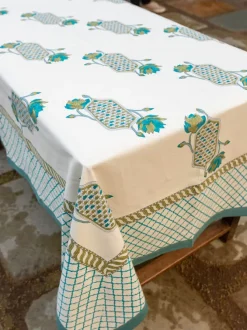 Sagar Block Printed Cotton Table Cover