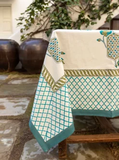 Sagar Block Printed Cotton Table Cover