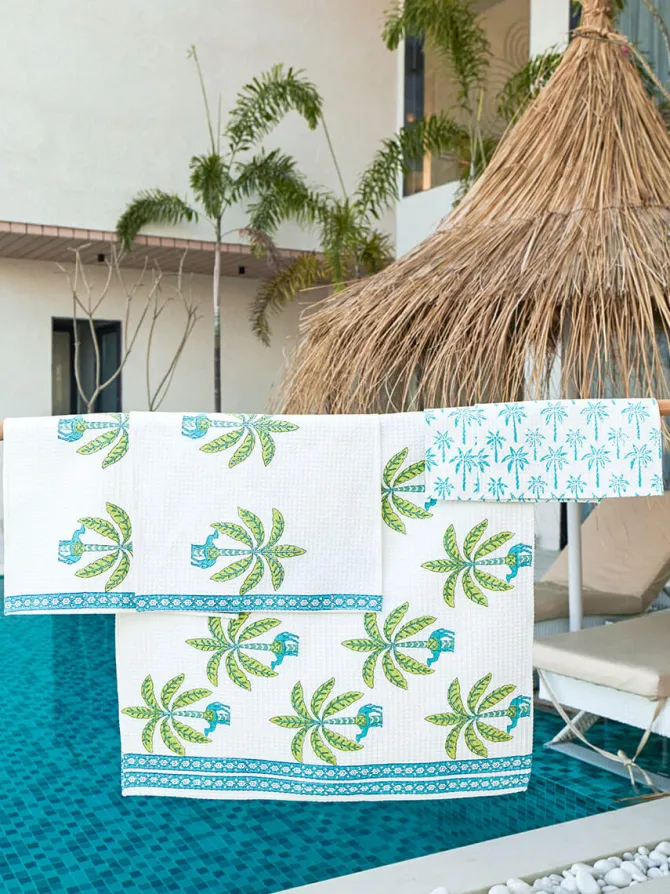 Sahara Nights Waffle Cotton Bath Towel
