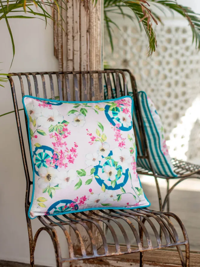Sakura Cotton Cushion Cover - 16 Inch