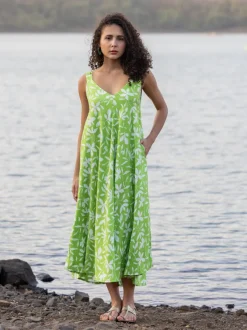 Sakura Sleeveless Twill Dress