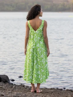 Sakura Sleeveless Twill Dress