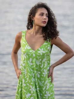 Sakura Sleeveless Twill Dress