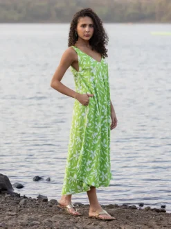 Sakura Sleeveless Twill Dress