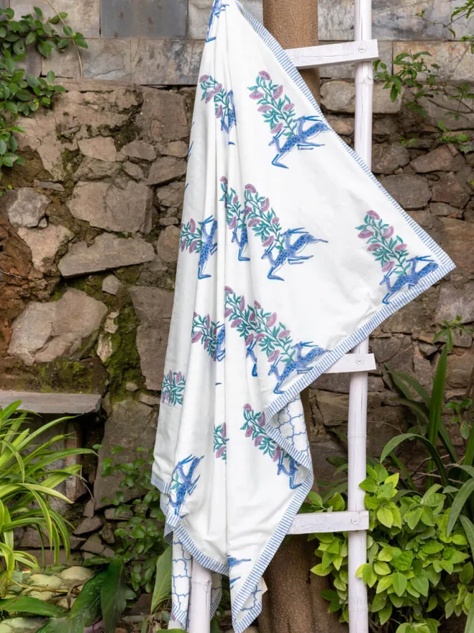 Sarang Block Printed Muslin Dohar