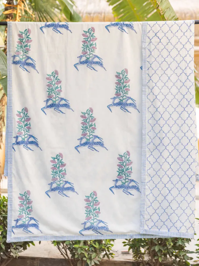 Sarang Block Printed Muslin Dohar