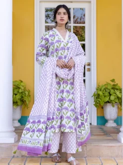 Saumya Block Printed Mulmul Dupatta