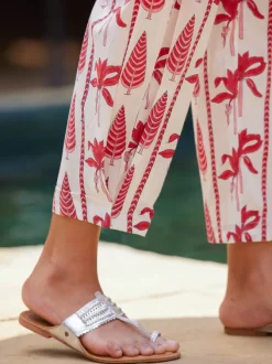 Scala Cotton Pleated Pants