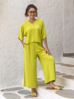 Seira Slub Palazzo Pants