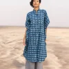 Set of 2 - Abhavya Cotton Kaftan Shirt Dress & Palazzo Pants