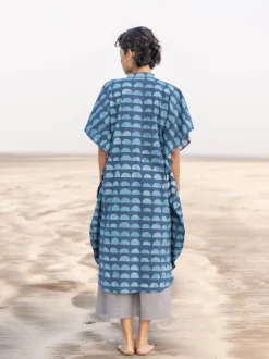 Set of 2 - Abhavya Cotton Kaftan Shirt Dress & Palazzo Pants