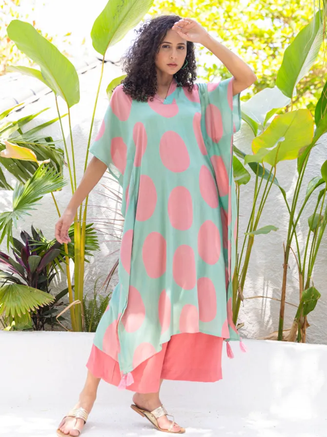 Set of 2 - Abigail Kaftan Kurta and Palazzo Pants