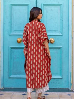 Set of 2 - Ananta Cotton Kaftan Shirt Dress and Palazzo