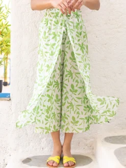 Set of 2 - Asahi Poncho Top & Wrap-Around Palazzo Pants