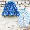 Set of 2 - Bahaar Block Printed Cotton Angrakha Dhoti