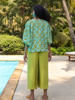 Set of 2 - Bali Kaftan Top and Wrap-Around Pants