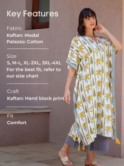 Set of 2 - Bellissima Kaftan Kurta and Palazzo
