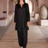 Set of 2 - Black Asymmetrical Top and Lantern Pants