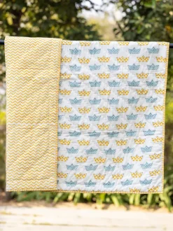 Set of 5 - Boaters Paradise Hand Block Printed Bedding Set For Kids