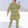 Set of 2 - Bordeaux Slub Co-ord Set