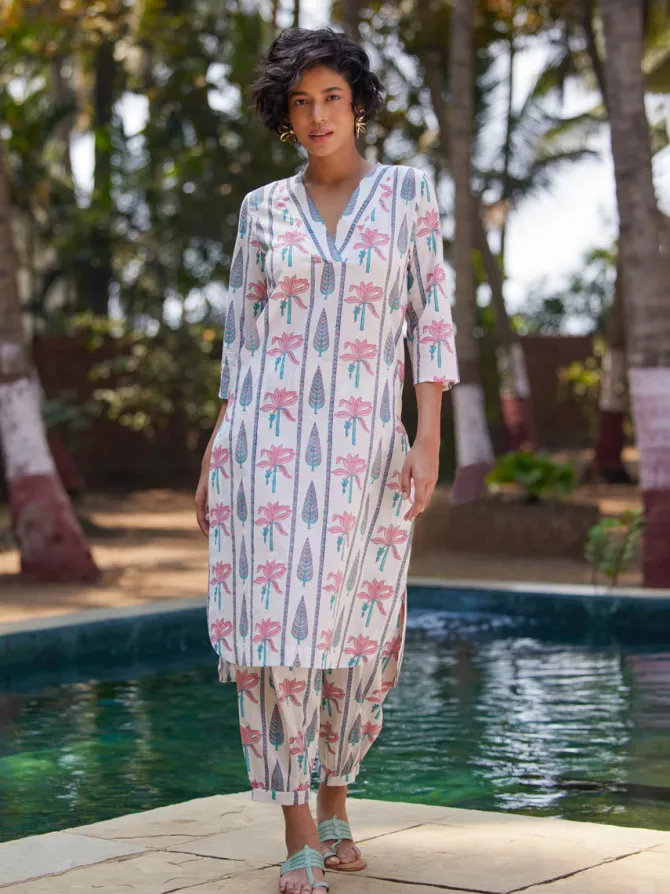 Set of 2 - Capri Kurta and Lantern Pants