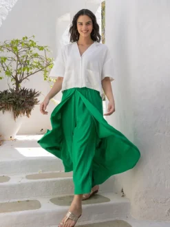 Set of 2 - Catherine Shirt Top and Wrap-Around Pants