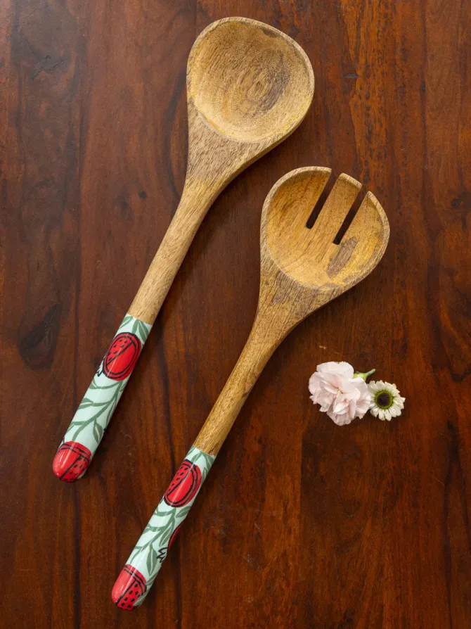 Set of 3 - Chambal Salad Bowl With Serving Spoons