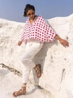 Set of 2 - Cherry Blossom Poncho Top and Pants