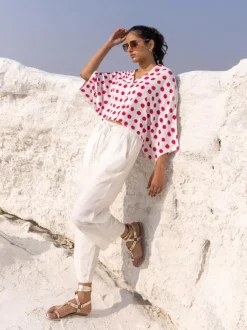 Set of 2 - Cherry Blossom Poncho Top and Pants