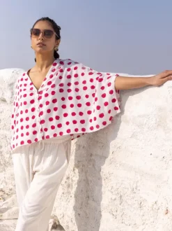 Set of 2 - Cherry Blossom Poncho Top and Pants