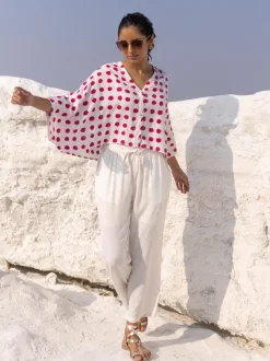 Set of 2 - Cherry Blossom Poncho Top and Pants