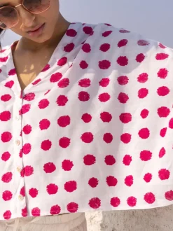 Set of 2 - Cherry Blossom Poncho Top and Pants