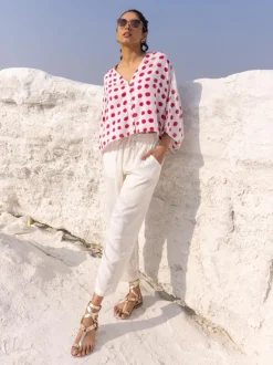 Set of 2 - Cherry Blossom Poncho Top and Pants