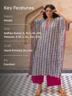 Set of 2 - Cocktail Kaftan Kurta and Palazzo