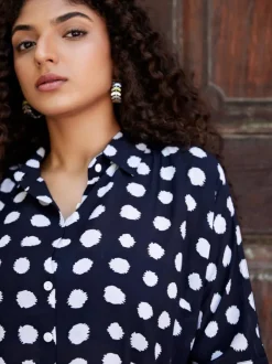 Set of 2 - December Black Polka Shirt and Trouser Set