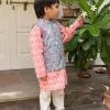 Set of 3 - Dev Organic Cotton Long Kurta with Jacket