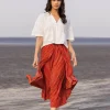 Set of 2 - Dharna Shirt Top and Wrap-Around Palazzo Pants