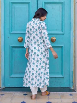 Set of 2 - Dhwani Block Printed Kurta and Lantern Pants