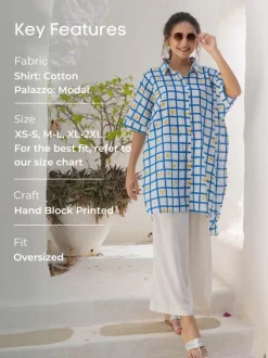 Set of 2 - Ella Oversized Shirt and Palazzo