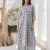 Set of 2 - Evelyn Hand Block Printed Kurta and Palazzo