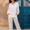 Set of 2 - Fiona Ivory Shirt and Pants