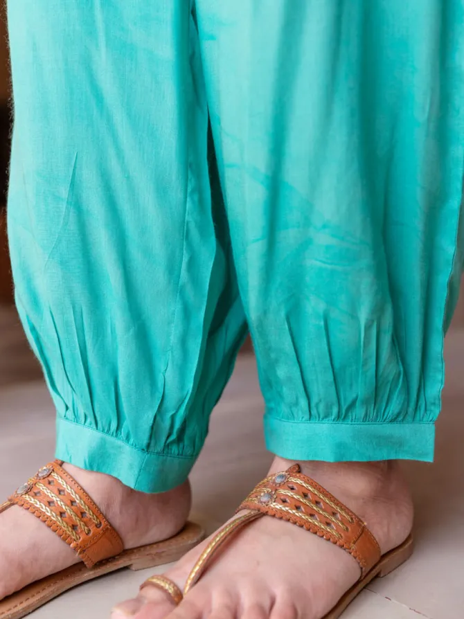 Set of 2 - Gayatri Block Printed Kurta and Lantern Pants