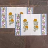 Set of 2 - Golden Bloom Block Printed Hand Towels