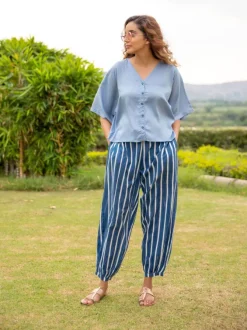 Set of 2 - Grey Matter Modal Short Top & Lantern Pants Set