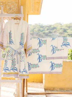 Set of 6 - Harini Block Printed Bath Set