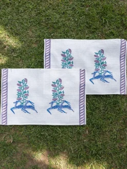 Set of 2 - Harini Block Printed Cotton Hand Towel