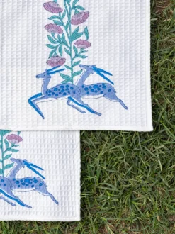 Set of 2 - Harini Block Printed Cotton Face Towel