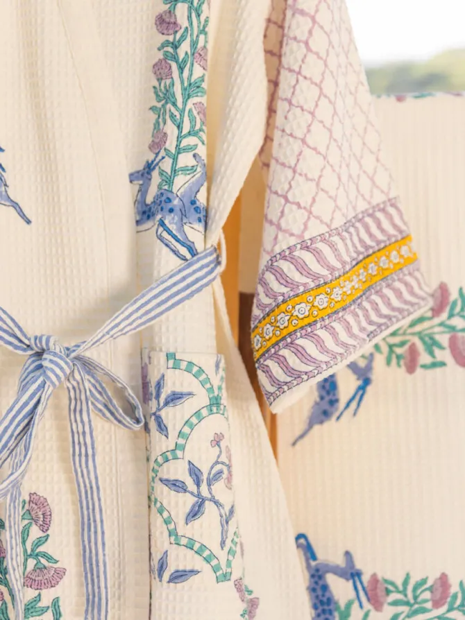 Set of 6 - Harini Block Printed Bath Set