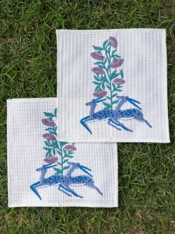 Set of 6 - Harini Block Printed Bath Set